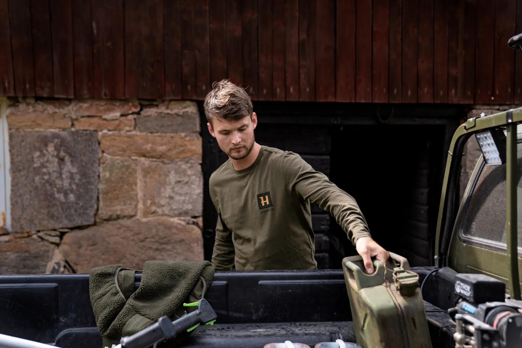 Harkila majca Gorm L/S boja Willow green vel. M – Harkila – Lovački Džemperi/Duksevi/Majice – slika 5