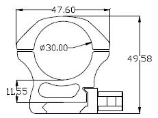 Nosač za optički nišan Anschutz 30mm low – ANSCHÜTZ OPTICS