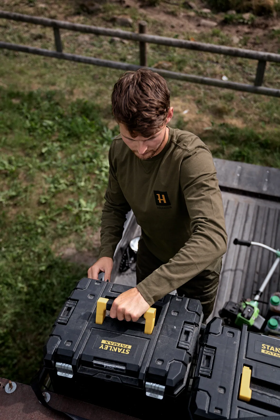 Harkila majca Gorm L/S boja Willow green vel. M – Harkila – Lovački Džemperi/Duksevi/Majice – slika 6