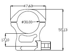 Nosač za optički nišan Anschutz 30mm medium – ANSCHÜTZ OPTICS – Nosači za Optiku, Montaže, Prstenovi, Poklopci – slika 1