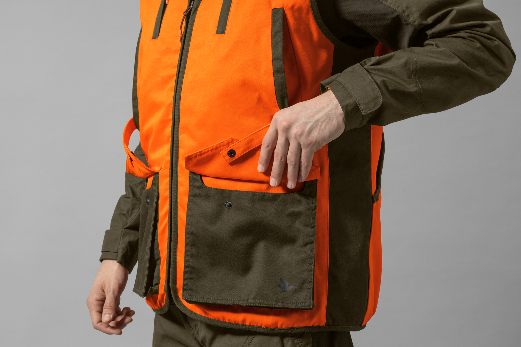 Seeland Travo prsluk Hi-vis, boja narandzasta, vel. L – Harkila – Lovački Prsluci – slika 5