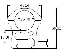 Nosač za optički nišan Anschutz 25,4mm medium – ANSCHÜTZ OPTICS – Nosači za Optiku, Montaže, Prstenovi, Poklopci – slika 1