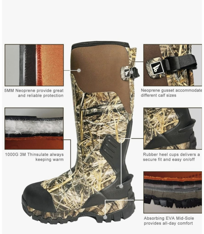 Lovacke cizme Camo Neopren 5mm – Obuća – slika 1