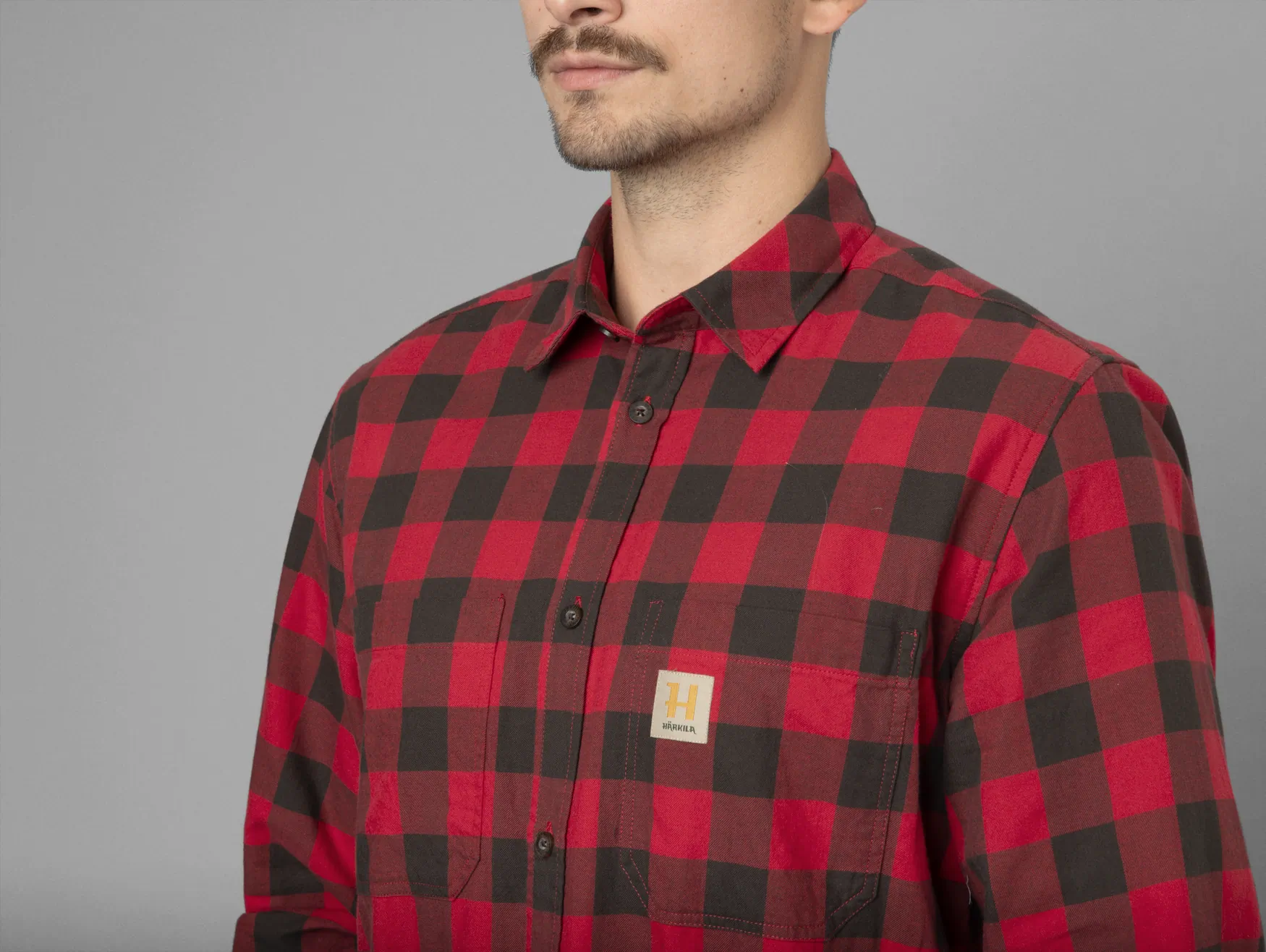 Harkila kosulja Scandinavian L/S boja crvena, vel.4XL – Harkila – Lovačke Košulje – slika 3