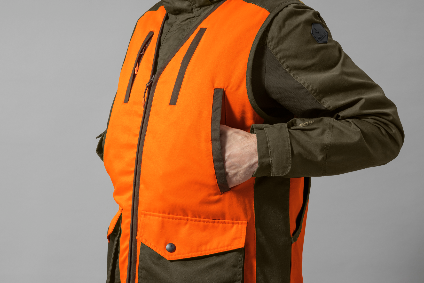 Seeland Travo prsluk Hi-vis, boja narandzasta, vel. L – Harkila – Lovački Prsluci – slika 6