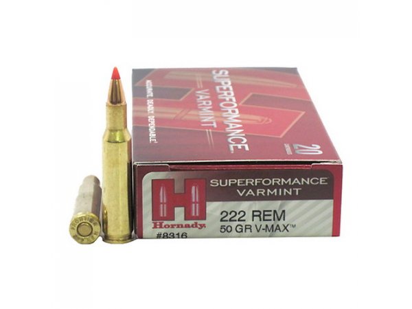 LH100008 Karabinski metak 222 Rem 50 gr V-Max 3,24 g – HORNADY