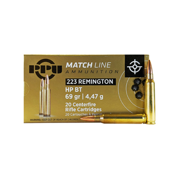 Karabinski metak PPU 223 Rem HP BT 4,47g Match – PPU