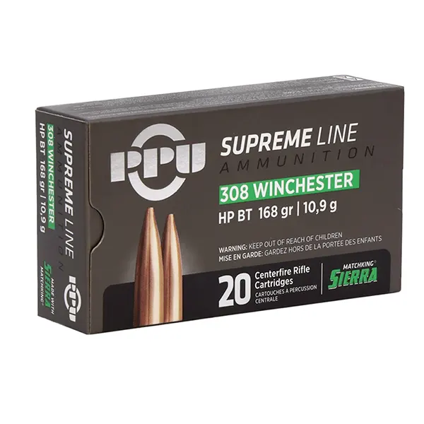 Karabinski metak PPU .308 Win Supreme SMK HP BT  10,9g 168gr – PPU